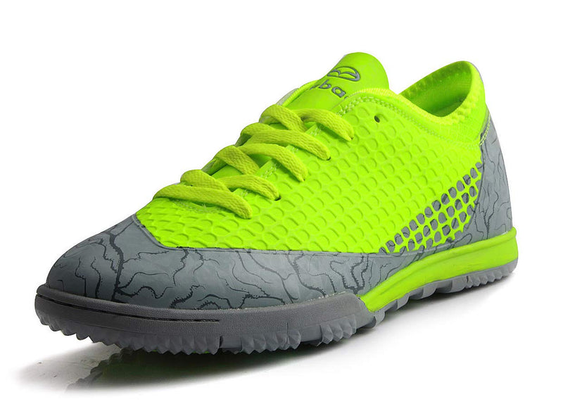 T&B Kids' Youth Turf Soccer Cleats Shoes Indoor Football Casual Outdoor Sports 83012 6 Big Kid Green/Grey - BeesActive Australia
