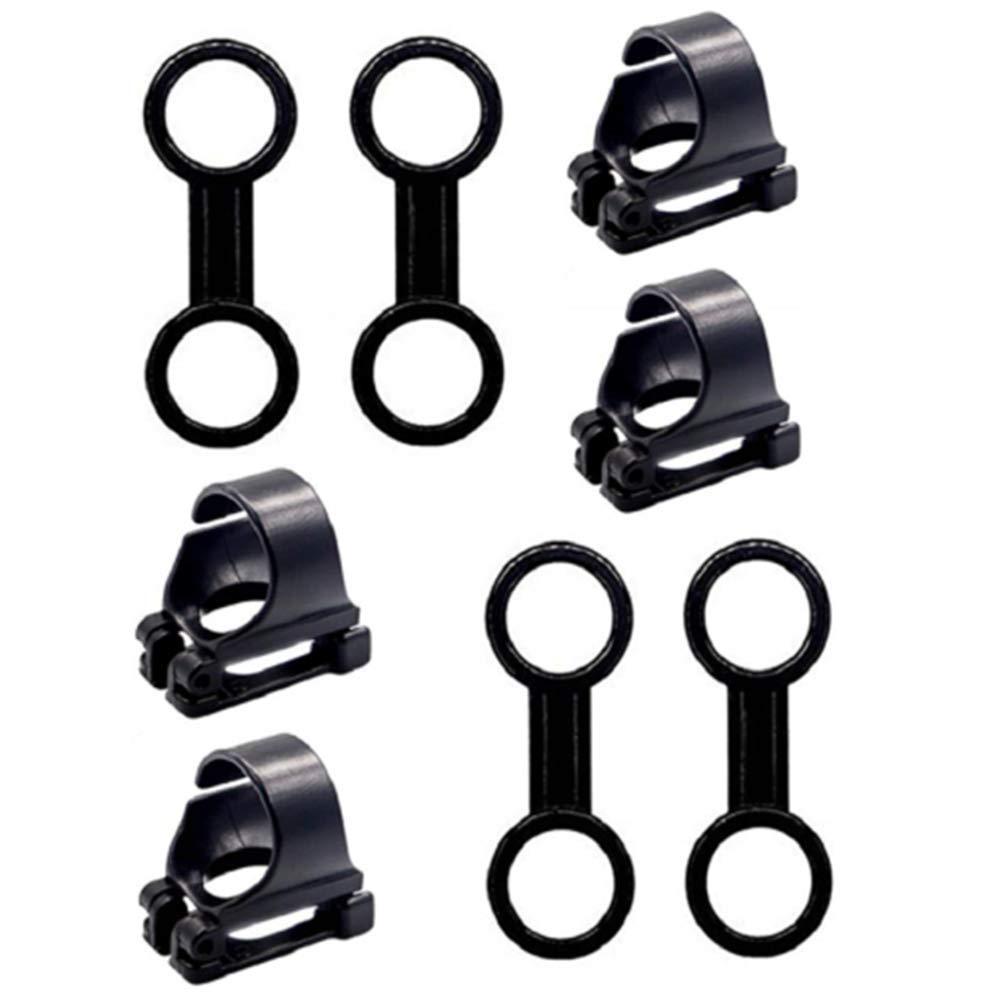 [AUSTRALIA] - Powerer 8 Pack Scuba Dive Universal Plastic Clip Snorkel Keeper Tube Holder, Scuba Diving Dive Snorkeling Silicone Snorkel Mask Strap Keeper Holder Clip Retainer Attachment Gear Spare Part Accessories 