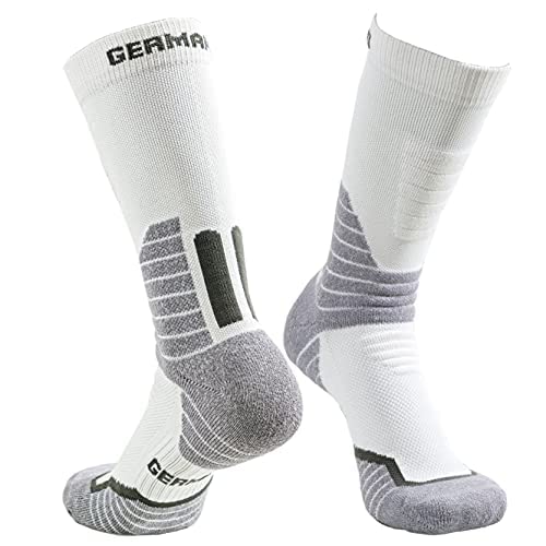 GermaPro Hiking Work Boot Socks for Men & Women w/Anti-Stress Moisture Wicking Germanium & Coolmax All Season 2 pairs Large - BeesActive Australia