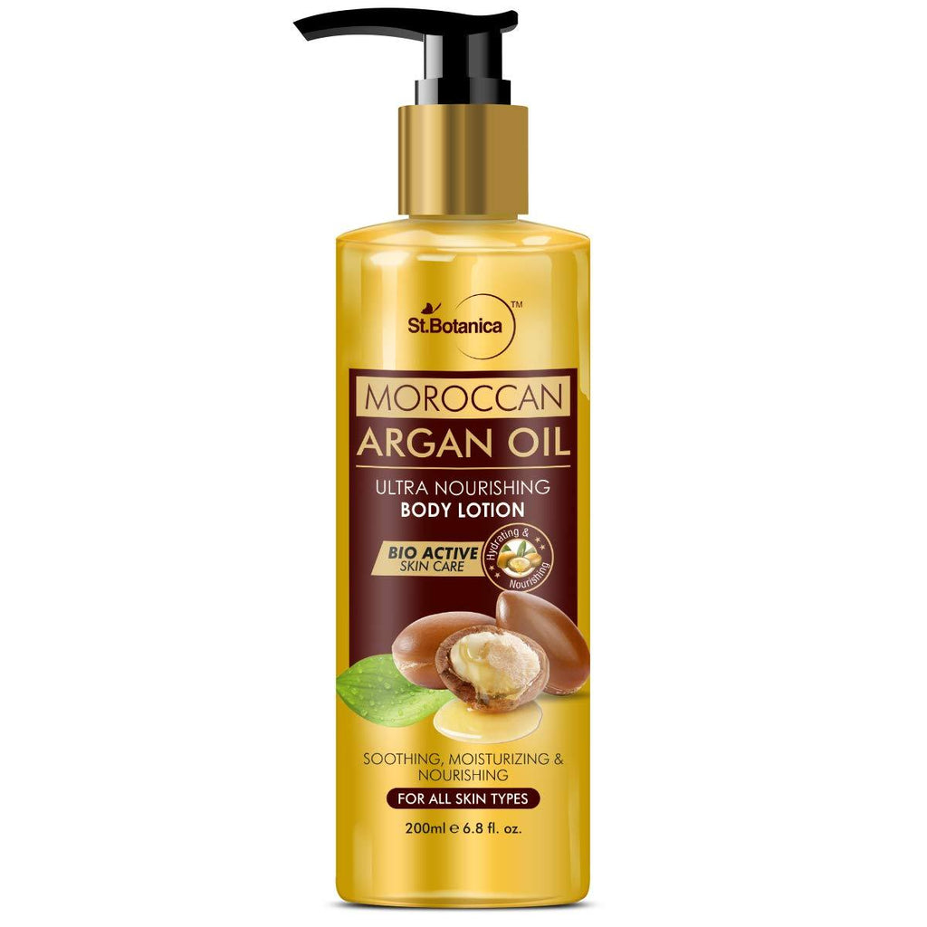 StBotanica Moroccan Argan Oil Ultra Nourishing Body Lotion, 200ml - Soothing, Moisturizing & Nourishing - BeesActive Australia