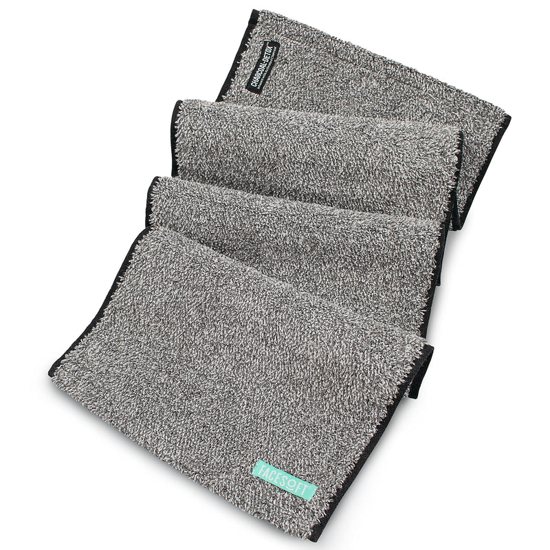 FACESOFT Activated Charcoal | Personal Yoga Sweat Towel: Naturally Infused | Detox Your Skin | Free of Harmful MicroFibers - BeesActive Australia