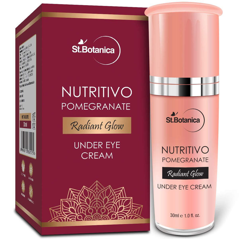 StBotanica NUTRITIVO Pomegranate Radiant Glow Under Eye Cream, 30ml - Brightening, Nourishing, Firm & Reduce Dark Circles - BeesActive Australia
