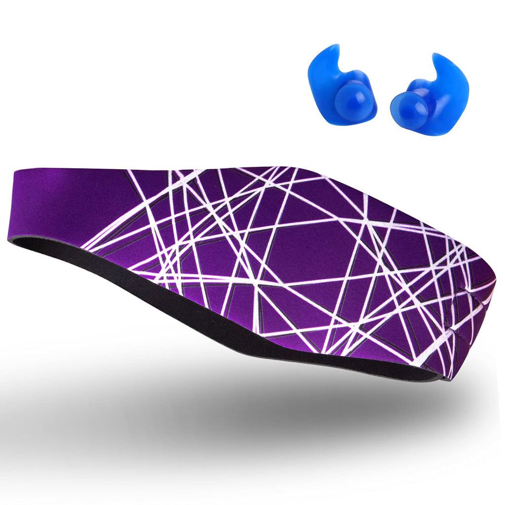 Qshare Swimming Headband – Best Design Ear Band to Protect Swimmer's Ears, Doctor Recommended to Keep Water Out and Earplugs in, 2 Sizes for Toddlers & Adults (Purple2, L: 10 yrs +) Purple2 L: 10 yrs + - BeesActive Australia