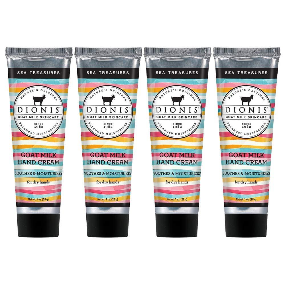 Dionis - Goat Milk Skincare Sea Treasures Scented Hand Cream (1 oz) - Set of 4 - Made in the USA - Cruelty-free and Paraben-free - BeesActive Australia