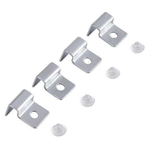 4 Size 4Pcs Stainless Steel Aquarium Fish Tank Glass Cover Support, Stainless Steel Fish Tank Cover Holder Anti-Slip Fish Tank Holders Aquarium Accessories Universal Lid Clips 12mm - BeesActive Australia