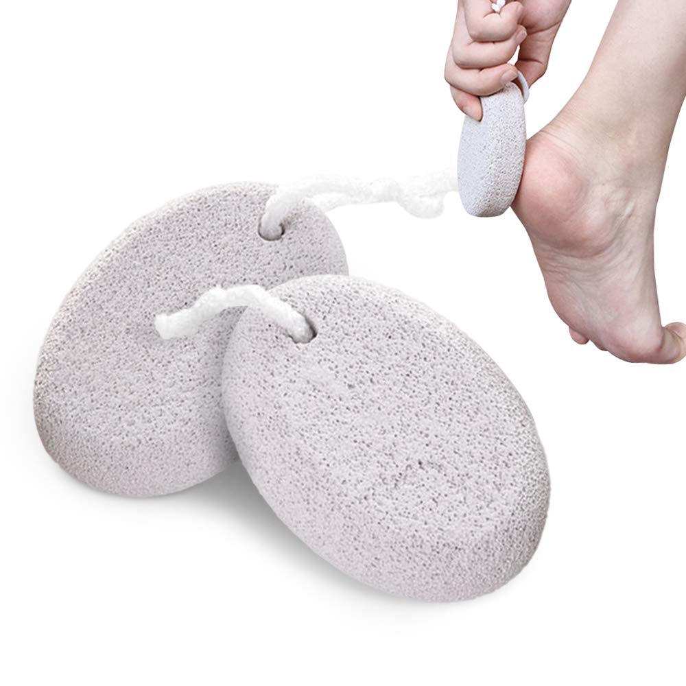 Natural Foot Pumice Stone,Gray Natural Pumice Lava Stone Pedicure Tool Household Cleaning Exfoliating Remove Dead Skin for Body Feet(2 Pack) - BeesActive Australia