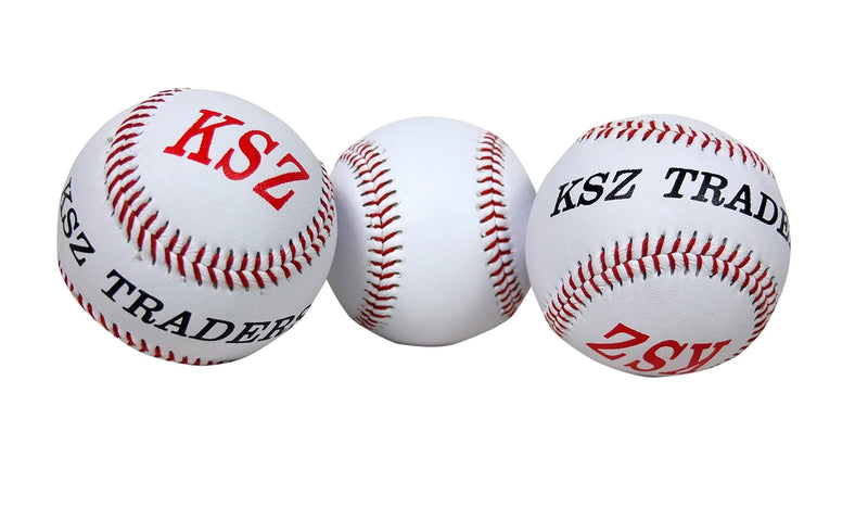 [AUSTRALIA] - KSZ TRADERS All American Adult/Youth Baseball Official League Ball, Match Quality Competition Grade Handstitched (Set of 3) 12 Ounces Each 