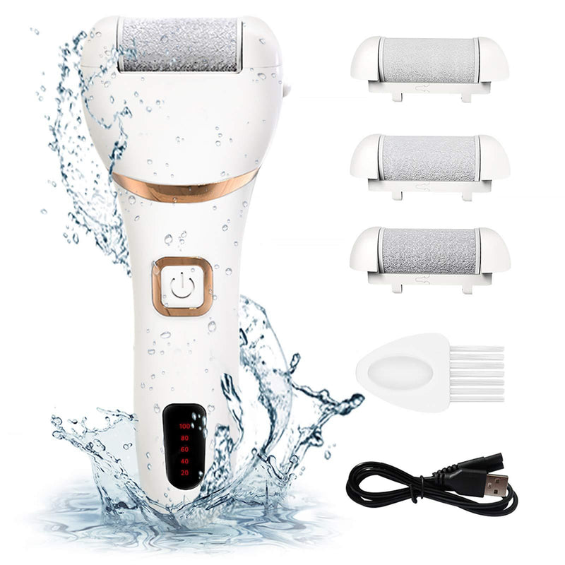 Electric Callus Remover, DIOZO Rechargeable Electronic Feet File Pedicure Foot File Foot Rasp with IPX7 Waterproof Design for Dry Cracked Dead Skin with 3 Roller Heads, 2 Speed - BeesActive Australia