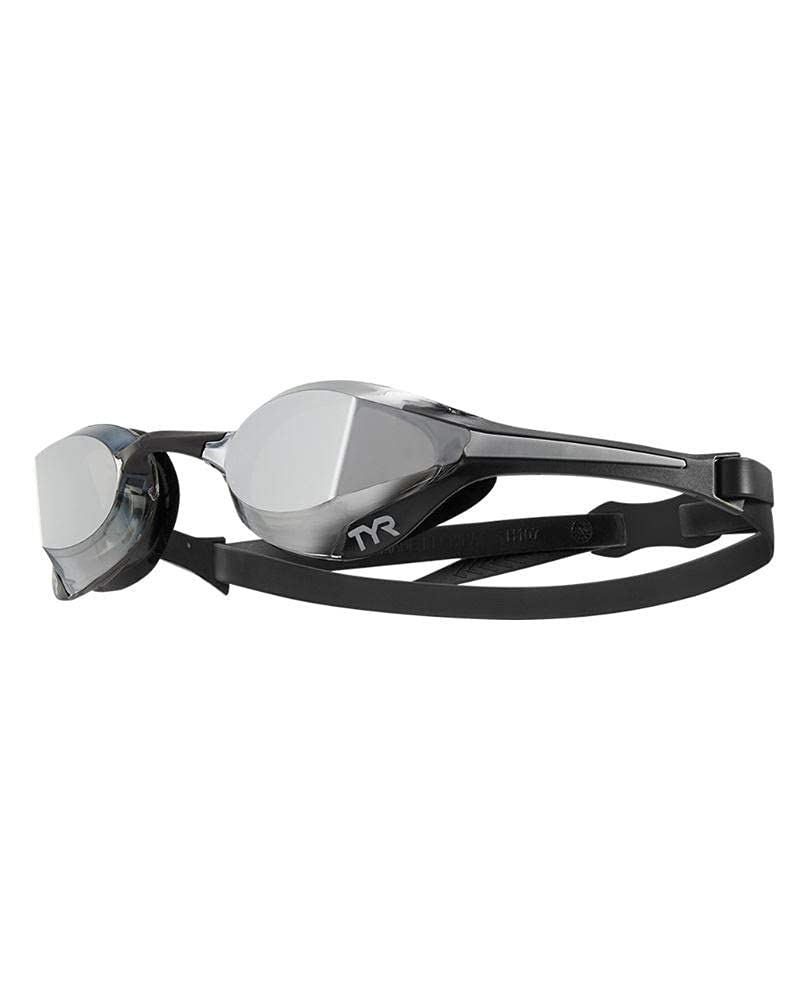 TYR Tracer x Elite Mirrored Race Goggle One Size Silver Black Silver - BeesActive Australia