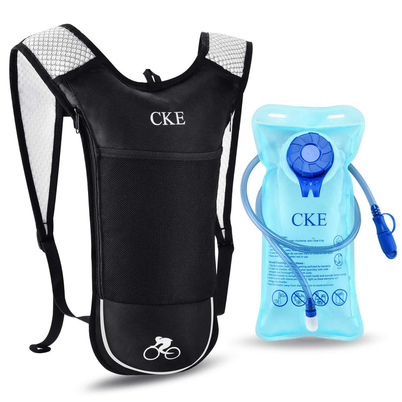 CKE Hydration Backpack for Men Women Kids Hydration Pack with 2L Water Bladder Water Backpack with Hydration Bladder for Running Cycling Biking Hiking Climbing Skiing Hunting Pouch Black-upgraded - BeesActive Australia