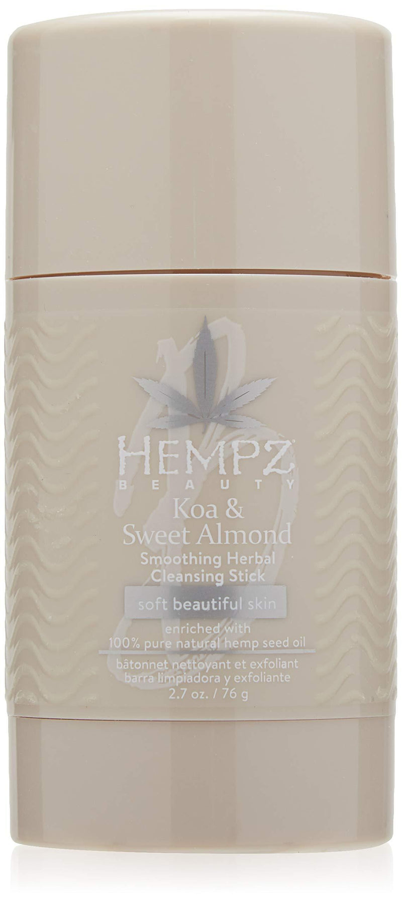 Hempz Smoothing Herbal Cleanser Stick with 100% Pure Hemp Seed Oil, Koa & Sweet Almond Scent, 2.7 oz - Gentle, In-Shower Moisturizing Cleansing Sticks with Fine Walnut Shell - Travel Exfoliating Scrub - BeesActive Australia