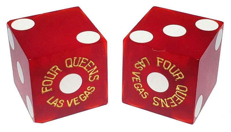 Cyber-Deals Wide Selection of 19mm Craps Dice - Authentic Las Vegas Casino Table-Played (Four Queens (Red Frosted)) - BeesActive Australia