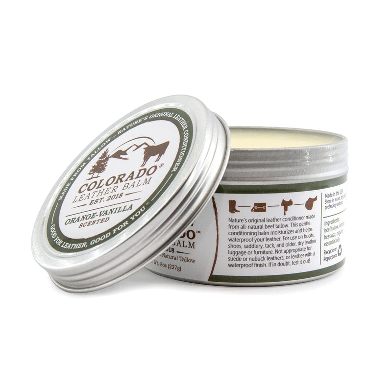 Colorado Leather Balm Original Formula (Orange Vanilla) (8oz) 8 Ounce - BeesActive Australia