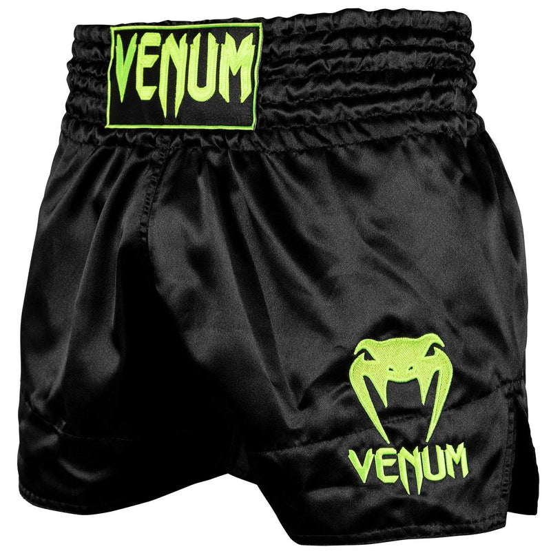 [AUSTRALIA] - Venum Muay Thai Shorts Classic - Black/Neo Yellow - M 