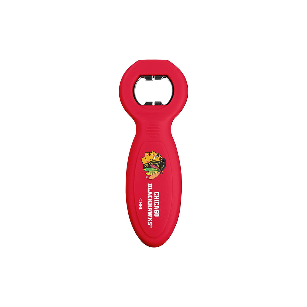 NHL Talking Bottle Opener - Musical Bottler Opener - Features Team Rally Sayings - Ideal Gift for The Loyal Sports Fan Chicago Blackhawks 5.5" x 2" x .75" Red - BeesActive Australia