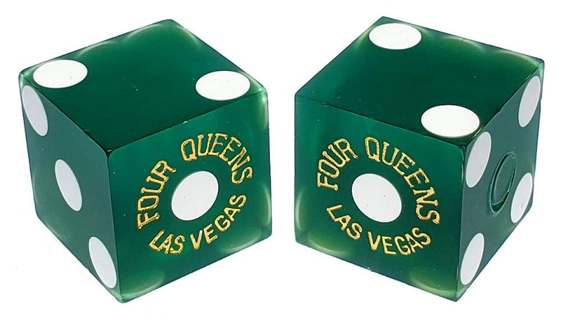 Cyber-Deals Wide Selection of 19mm Craps Dice - Authentic Las Vegas Casino Table-Played (Four Queens (Green Frosted)) - BeesActive Australia