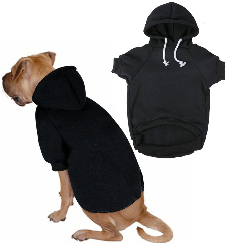 Blank Dog Sweatshirt Pet Hoodie for Dogs Doggie Clothes Large Black - BeesActive Australia
