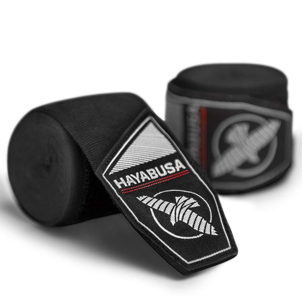 [AUSTRALIA] - Hayabusa Boxing Hand Wraps for Kids Perfect Stretch 4.0 - Multiple Colors, 120 Inches Black 