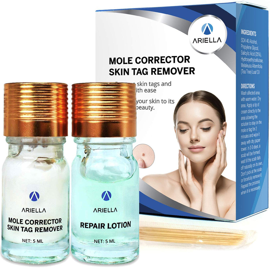 Ariella Removal Treatment-Made of Natural Plant Extracts-Simple and Easy to Apply Skin Tag Remover & Mole Corrector and Repair Lotion Set, - BeesActive Australia