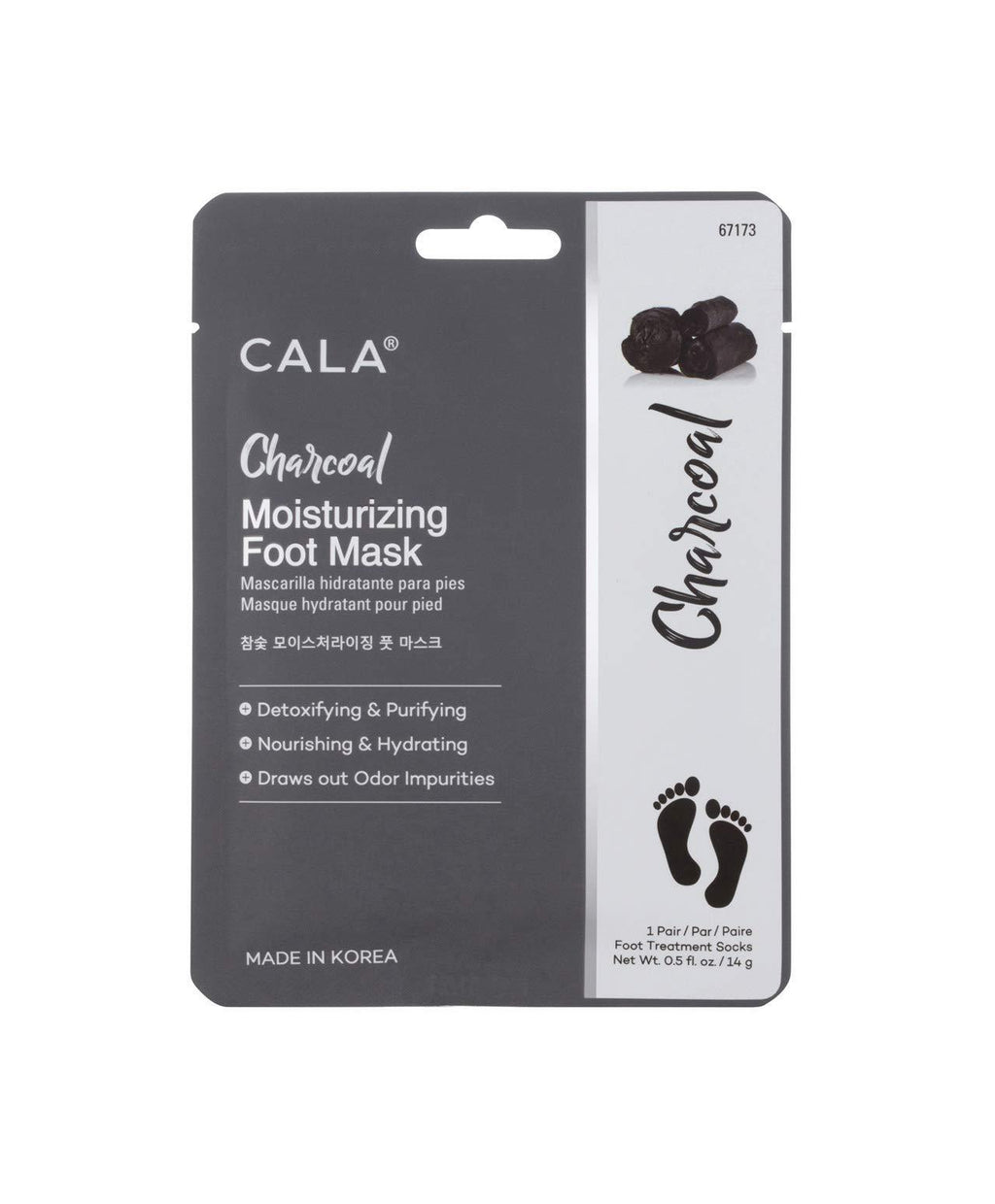 Cala Charcoal moisturizing foot masks 3 count, 3 Count - BeesActive Australia