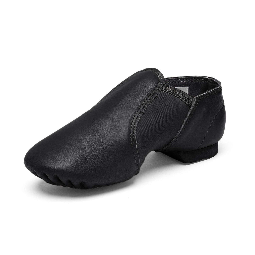 STELLE Leather Jazz Slip-On Dance Shoes for Girls Boys Toddler Kid 8 Toddler Black - BeesActive Australia