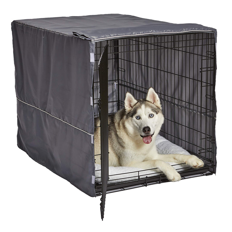 New World Pet Products Midwest Dog Crate Cover, Privacy Dog Crate Cover Fits Midwest Dog Crates, Machine Wash & Dry 42-Inch Light Gray - BeesActive Australia