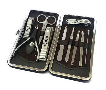 10 Pcs Stainless Steel Nail Clipper Tools Manicure Pedicure Set with Case - BeesActive Australia