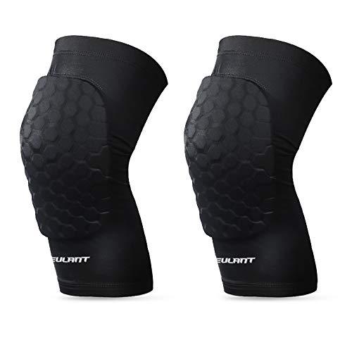 [AUSTRALIA] - Sborter Hex Knee Pads/Hex Elbow Pads Compression Sleeve for Volleyball, Basketball, Football & All Contact Sports,Youth & Adult Sizes, 2 Packs L - Knee Pads 