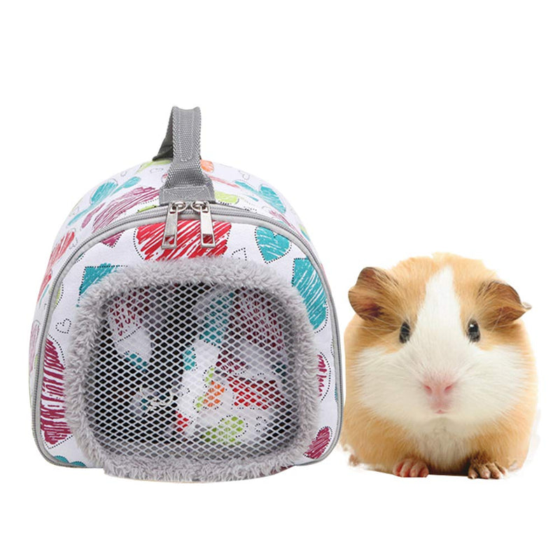 Adnikia Hamster Carrier Bag, Pet Carrier Bags for Hamster, Rat, Hedgehog, Rabbit, Sugar Glider, Chinchilla, Guinea Pig, Squirrel and Other Small Pets, Breathable Outdoor Portable Travel Carrier Bag White - BeesActive Australia