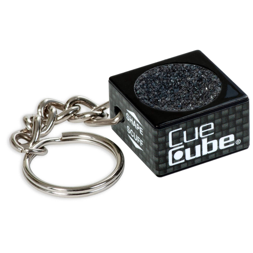 [AUSTRALIA] - Cue Cube Pool Billiard Cue TIP Tool 2 in 1 Shaper Scuffer with Keychain Nickel Radius Choose Your Color Black 