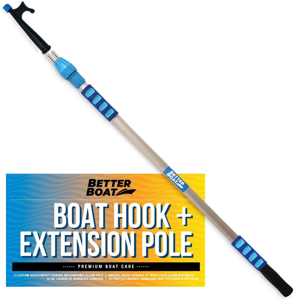 [AUSTRALIA] - Boat Hook with Standard Pole Screw End 3/4" Thread | Handy Hook Boating Accessories with Rubber Bumper Push Stick Motorboat Sailboat Pontoon (with or Without Extension Pole or Telescoping Pole) Hook and Pole 