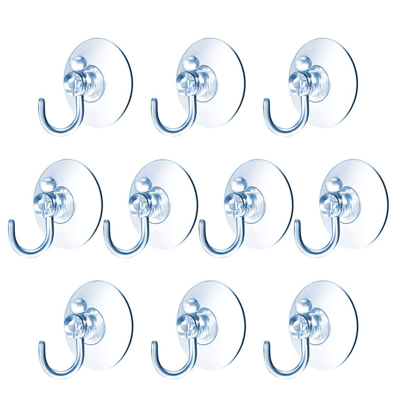 Suction Cup Hooks Clear Plastic Sucker Pads for Window Glass Shower Bathroom Kitchen Wall with 4 Styles 60 mm 50 mm 40 mm 30 mm Support Festivals Parties Events Theme Carnival Decorations (50 mm) - BeesActive Australia