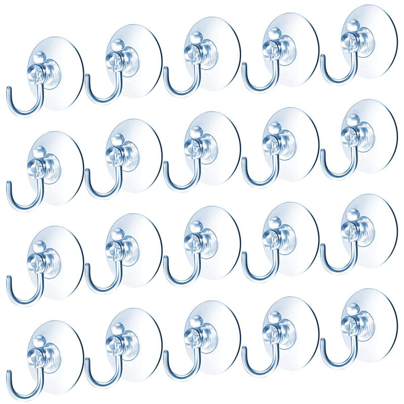 Suction Cup Hooks Clear Plastic Sucker Pads for Window Glass Shower Bathroom Kitchen Wall with 4 Styles 60 mm 50 mm 40 mm 30 mm Support Festivals Parties Events Theme Carnival Decorations (30 mm) - BeesActive Australia