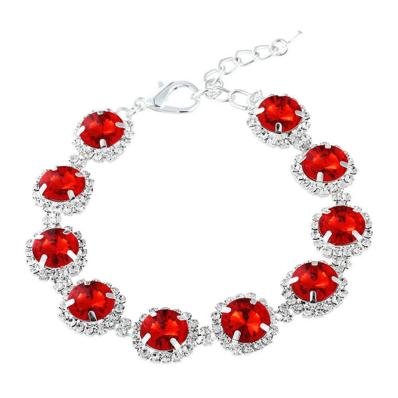 Dogs Kingdom Pet Dog Cat Crystal Collar Bling Rhinestones Party Princess Necklace Adjustable Necklace Accessories M:10-12" neck Red - BeesActive Australia