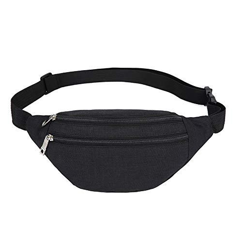 YUNGHE Fanny Pack for Men & Women - Waterproof Waist Bag Pack with Adjustable Strap for Travel Sports Running. Black-01 - BeesActive Australia