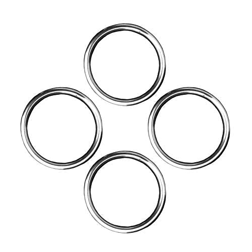 Stainless Steel 316 Round Ring Welded 5/32" x 1.5" (4mm x 38mm) Marine Grade O - Ring - BeesActive Australia