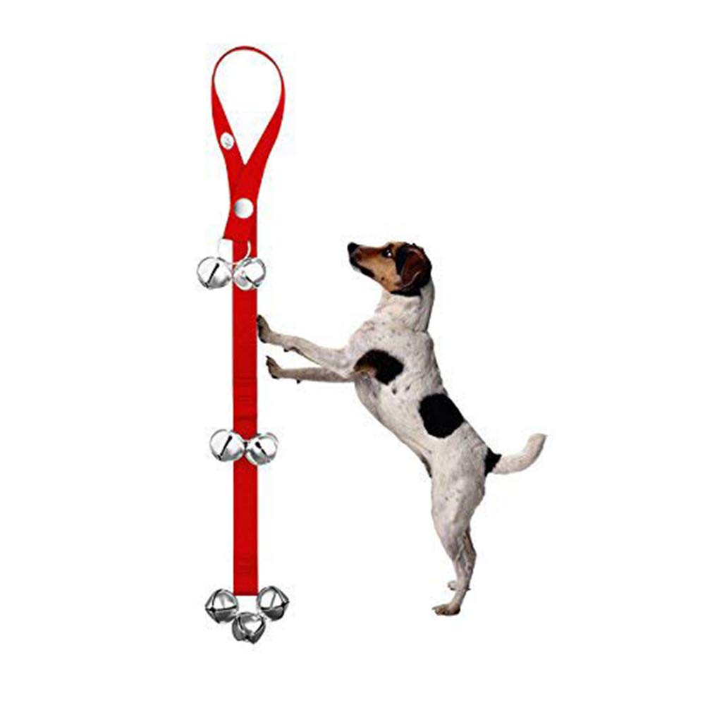 Axgo Dog Doorbell, Adjustable Toilet Training Bells Potty Bells for House Training, Red - BeesActive Australia