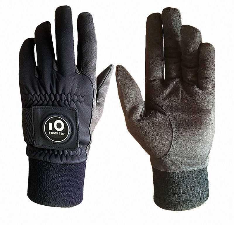 FINGER TEN Winter Golf Gloves Men with Ball Marker Grip Performance 1 Pair, Cold Weather Windproof Waterproof Size Samll Medium ML Large XL Small - BeesActive Australia