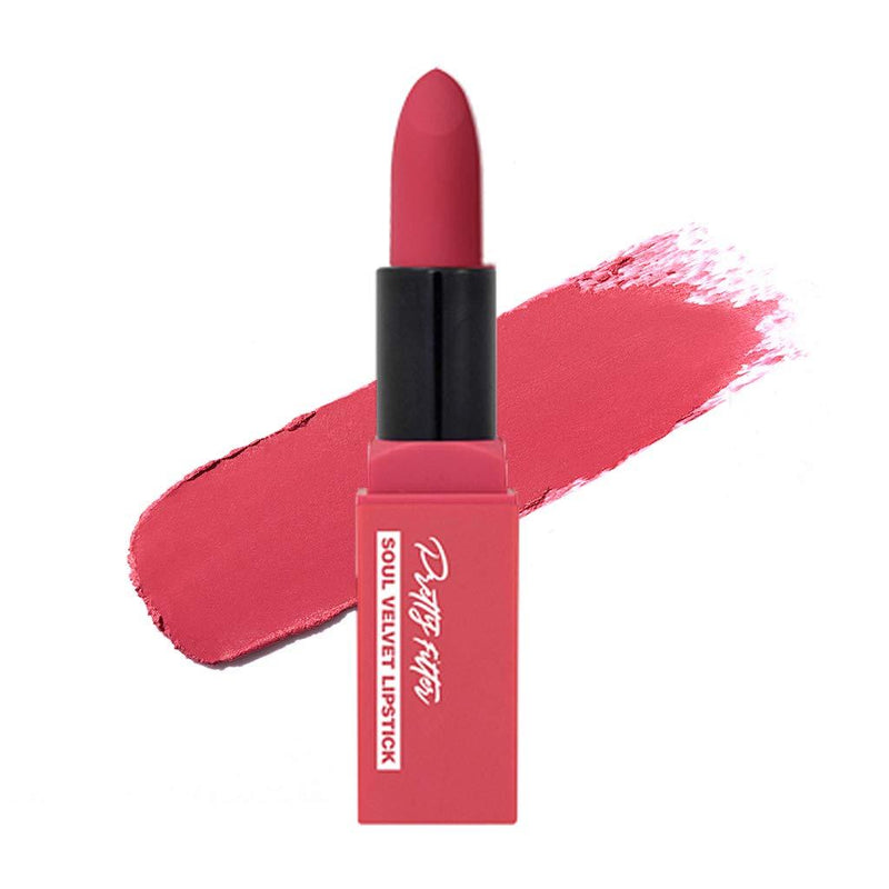 TOUCH IN SOL Pretty Filter Soul Velvet Lipstick 3.5g - Long Lasting Hydrating Formula Semi Matte Lipstick, Daily Natural Lip Color with Romantic Look (#3 Melbourne Pink) #3 Melbourne Pink - BeesActive Australia