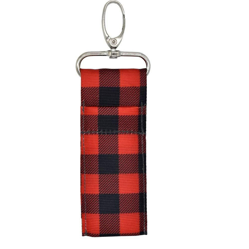 Sunvy Chapstick Holder Keychains Lipstick Lip Balm Holder Keychains Bag Canvas storage cover (red) - BeesActive Australia