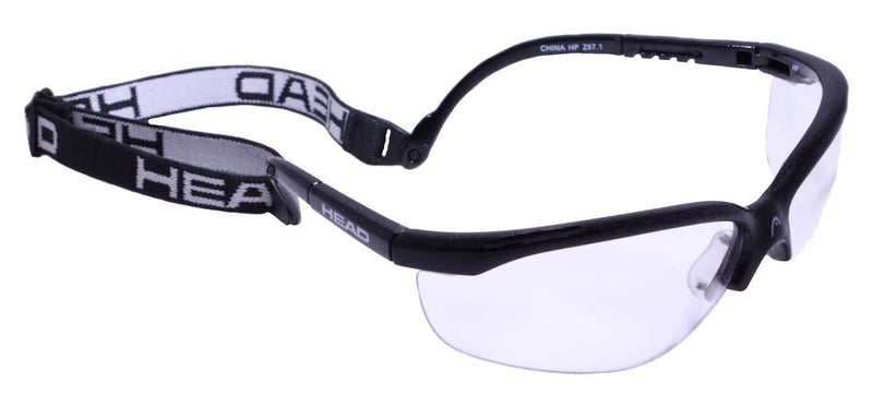 HEAD Racquetball Goggles - Pro Elite Anti Fog & Scratch Resistant Protective Eyewear w/UV Protection (Black) Black - BeesActive Australia