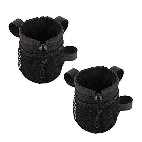 kemimoto 4-Straps Bike Cup Holder, Bicycle Handlebar Cup Holder with Tighter Buckle, Bicycle Water Bottle Holder Drink Holder with Mesh Pockets for Cruiser, Mountain, Fixed Gear, Folding, Road Bikes 2 pack - BeesActive Australia