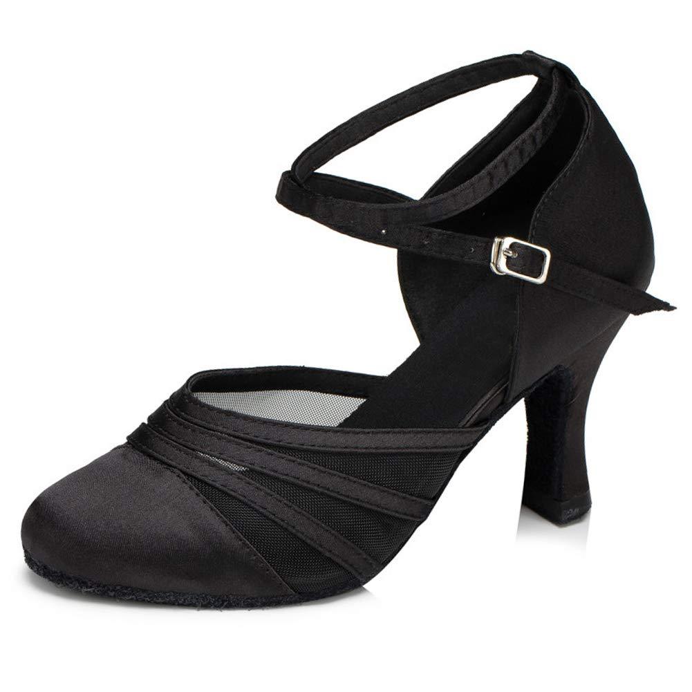 [AUSTRALIA] - DKZSYIM Women's Latin Dance Shoes Ballroom Performance Shoes,Model YCL189 9 Black-3" Heels 