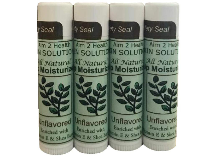 All Natural Lip Moisturizer for Dry Cracked Lips Providing Deep Moisture & Repair Special Package of 4 - .15 OZ Tubes of Lip Balms Unflavored 4 Pack in Organza Pouch - BeesActive Australia