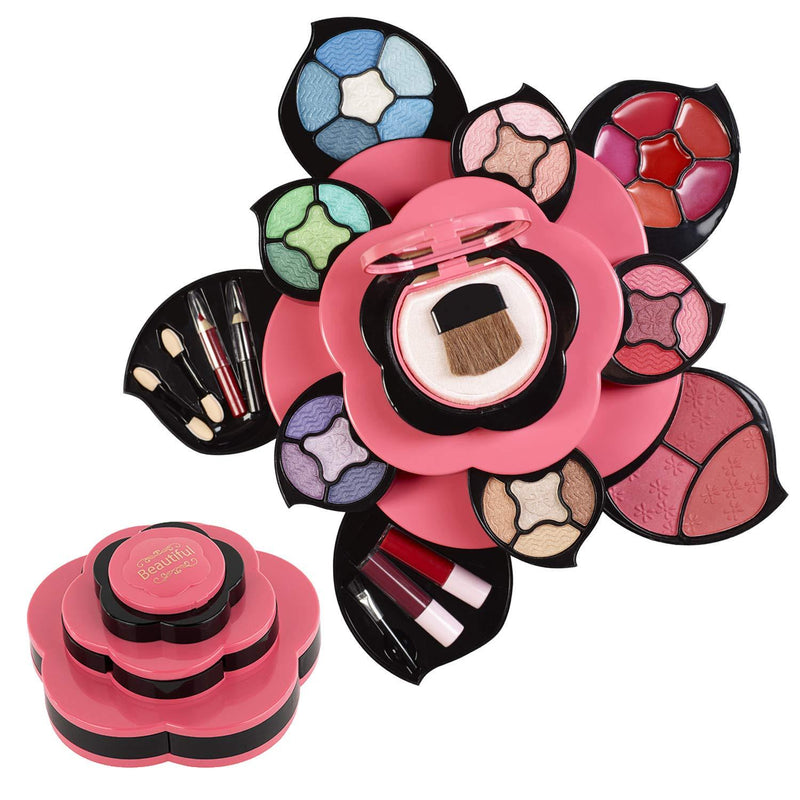 Makeup Kits for Teens - Flower Make Up Pallete Gift Set for Teen Girls and Women - Petals Expand to 3 Tiers -Variety Shade Array - Full Starter Kit for Beginners or Cosplay by Toysical - BeesActive Australia