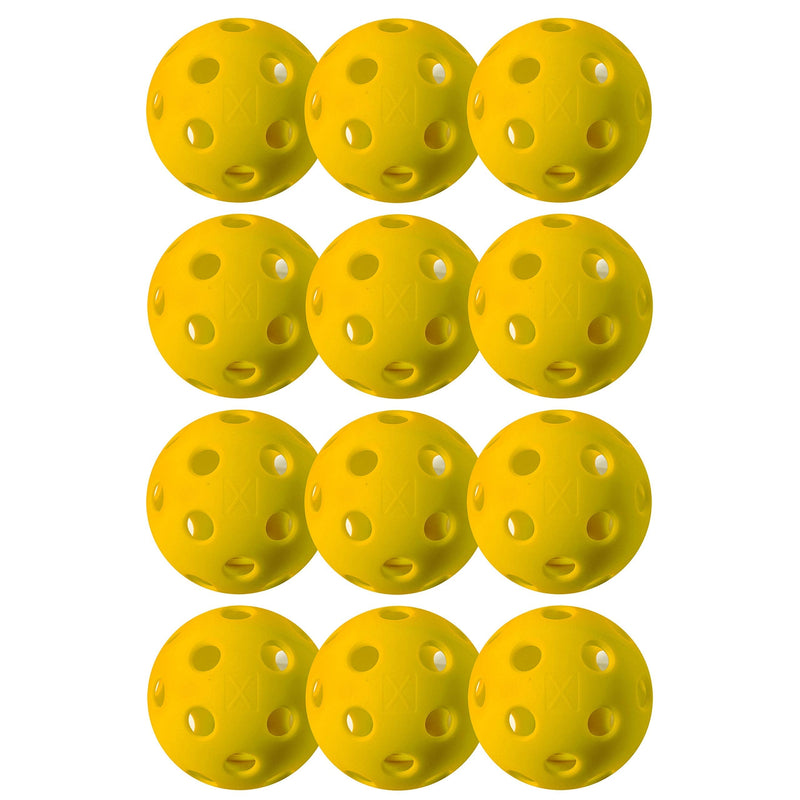 Franklin Sports X-26 Performance Indoor Pickleballs - USA PICKLEBALL APPROVED Yellow 12 Pack - BeesActive Australia
