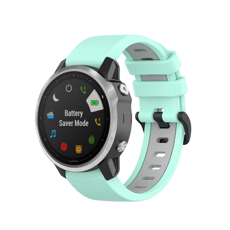 QGHXO Band for Garmin Fenix 6S, Soft Silicone Replacement Watch Band Strap for Garmin Fenix 6S/Fenix 6S Pro/Fenix 6S Sapphire/Fenix 5S/Fenix 5S Plus/D2 Delta S Smartwatch Teal&Grey - BeesActive Australia