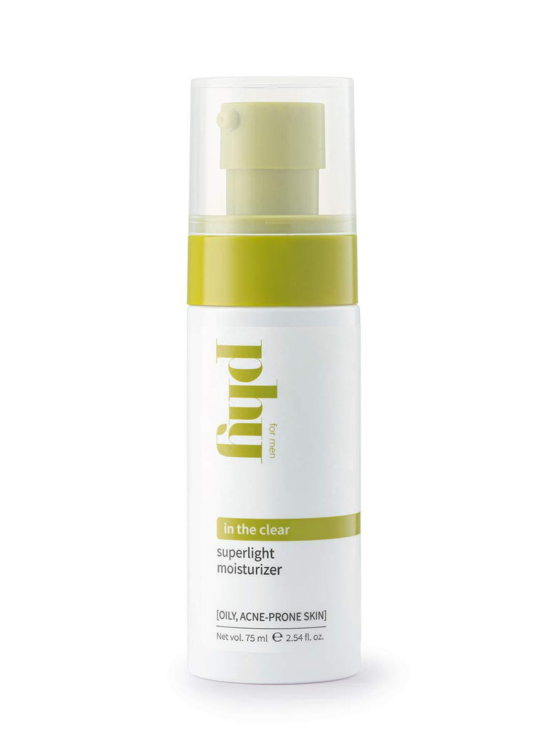 Phy In The Clear Superlight Moisturizer, For Men, Oil & Acne Control, Dermat-Tested | Silicone-Free, 2.5 Fl Oz - BeesActive Australia