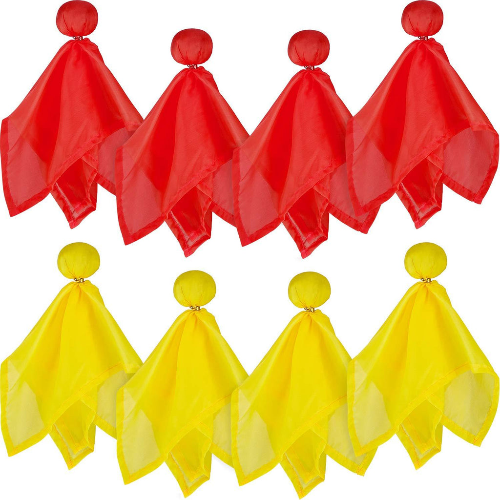 [AUSTRALIA] - 8 Pieces Penalty Flag Football Challenge Flags Football Referee Flag for Party Accessory (Yellow and red) 