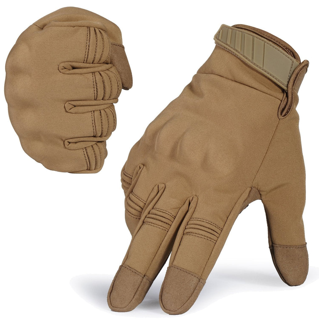 WTACTFUL Windproof Touch Screen Warmer Full Finger Gloves for Winter Cycling Motorcycle Hunting Gear Brown # Small - BeesActive Australia